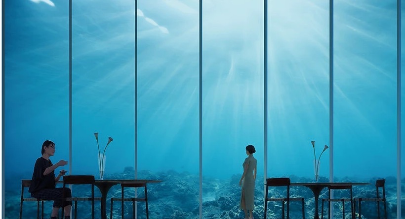 Serenity gallery opening toward light and the ocean
