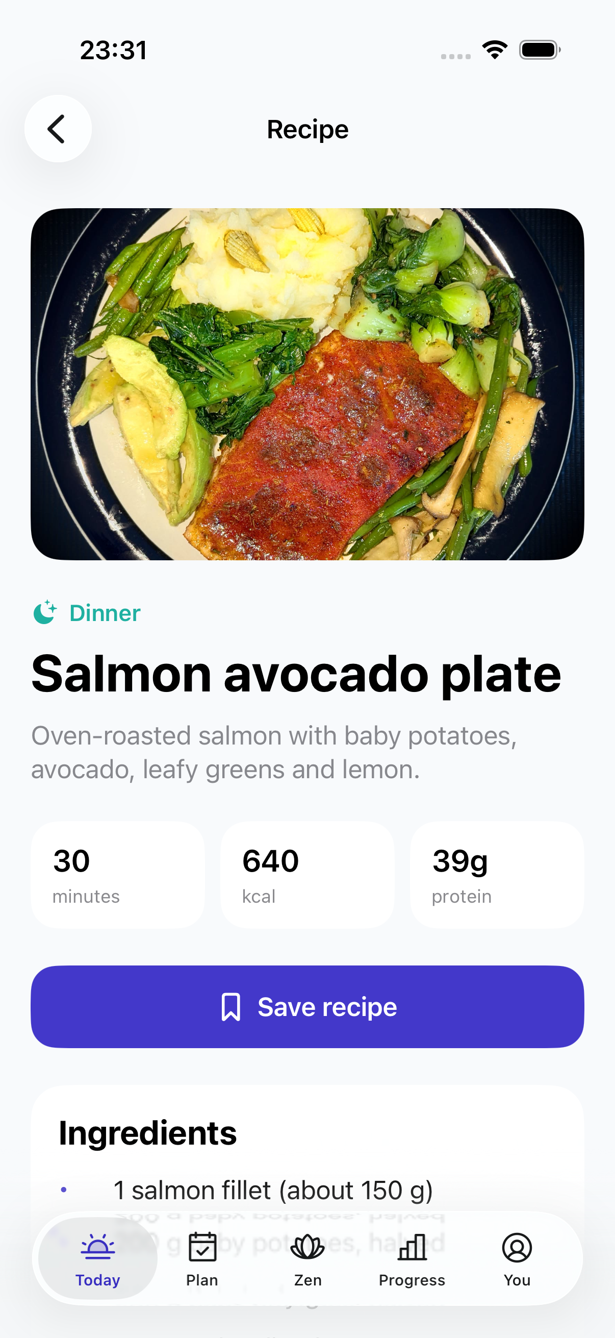 Salmon avocado recipe details